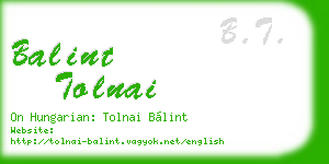 balint tolnai business card